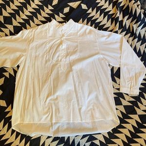 Mens collarless shirt